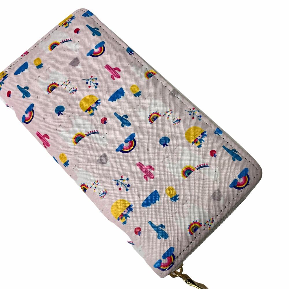 Llama Cactus Rainbow Wallet Kidcore Colorful